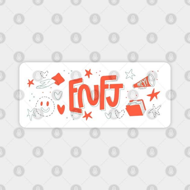 ENFJ The Protagonist Myers-Briggs Personality MBTI by Kelly Design Company Magnet by KellyDesignCompany