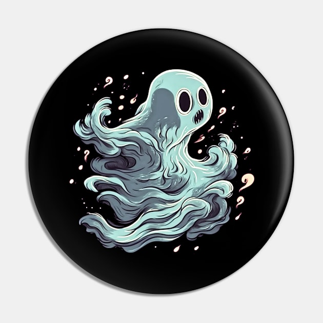 Eerie Halloween Ghoul Art - Spooky Season Delight Pin by Captain Peter Designs