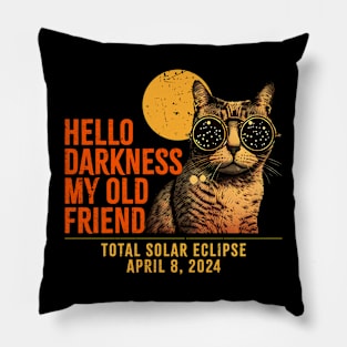 Cat Glasses ~ Hello Darkness My Old Friend Pillow