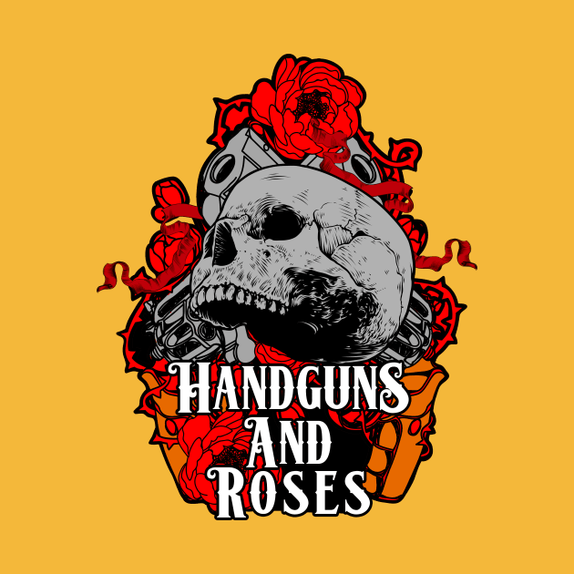 HANDGUNS AND ROSES by theanomalius_merch