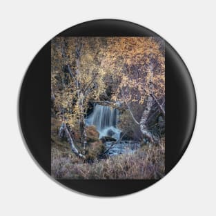 'Golden Birches, Autumn Waterfall', Strath Fionan, near Kinloch Rannoch. Pin