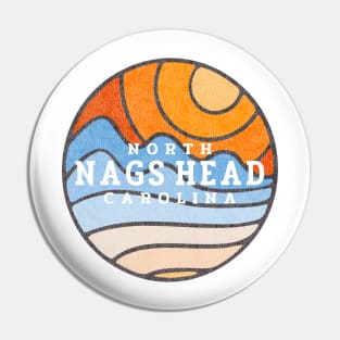 Nags Head, NC Summertime Vacationing Stained Glass Sunrise Pin