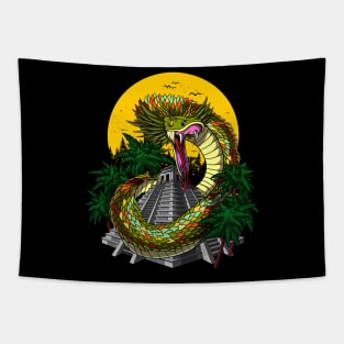 Quetzalcoatl Aztec Serpent God Tapestry