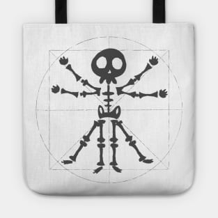 vitruvian skeleton negative Tote