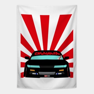 S13 Silvia Nissan Drift King JDM Okinawa Rising Sun Fast X Tapestry