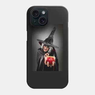 Witch offering a poisoned apple Phone Case