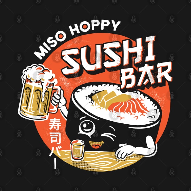 Sushi Bar - black tee by CPdesign