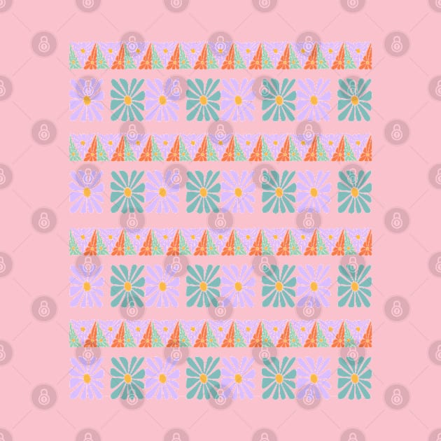 Hippie Flowers Seamless Pattern by i am Cuta