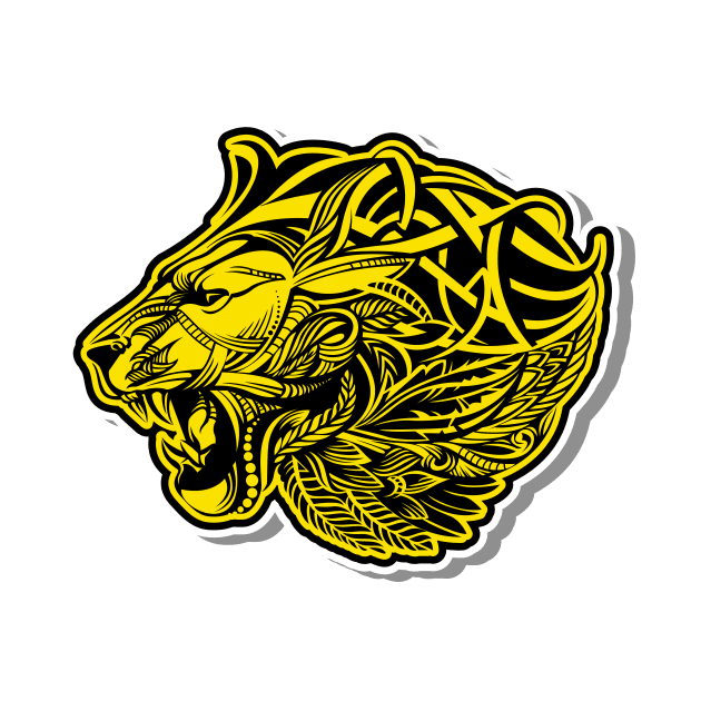 Lion head illustration by blackdesain99