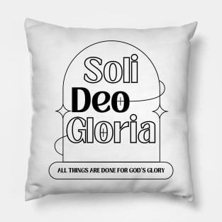 Soli Deo Gloria Modern Design in Light Theme Pillow