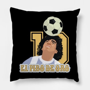 El Pibe de Oro - Diego Maradona Head Juggle Portrait for True Football Aficionados Pillow