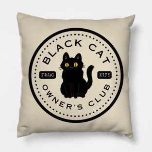 Black Cat Owner's Club Pillow