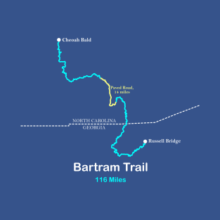 Route Map of the Bartram Trail T-Shirt