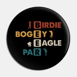 Birdie Bogey Eagle Par Beer Funny Golf Golfing Golfer Gift Pin