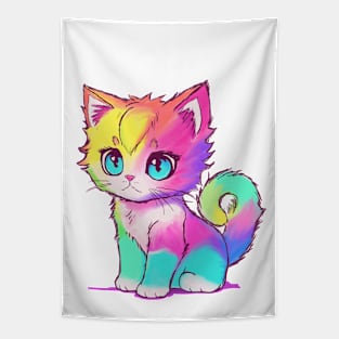 Rainbow Kitten Tapestry