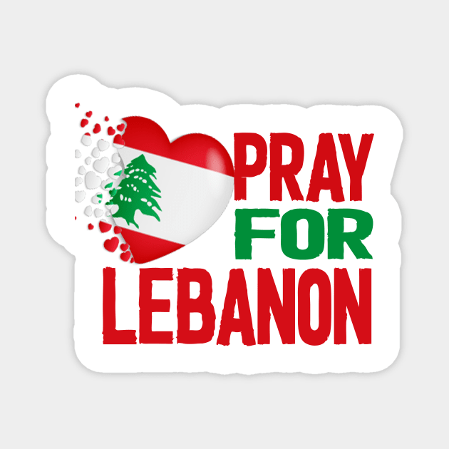 pray for lebanon 2020 beirut explosion Magnet by Netcam