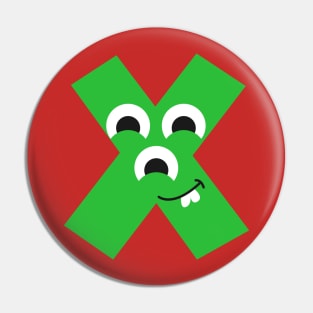 X Letter Pin