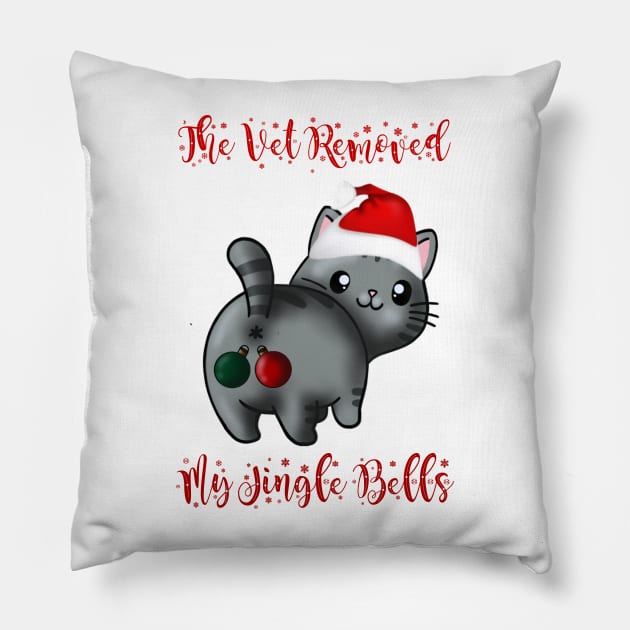 The Vet Removed my Jingle Bells Pillow by BlackCatArtBB