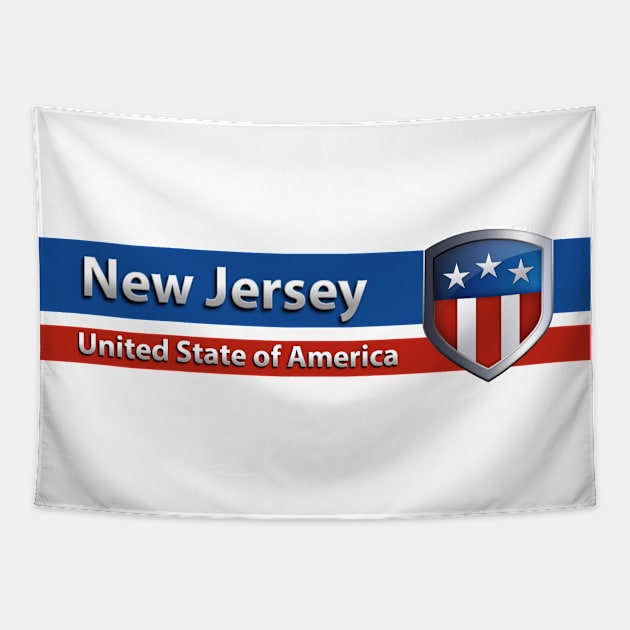 New Jersey - United State of America Tapestry by Steady Eyes