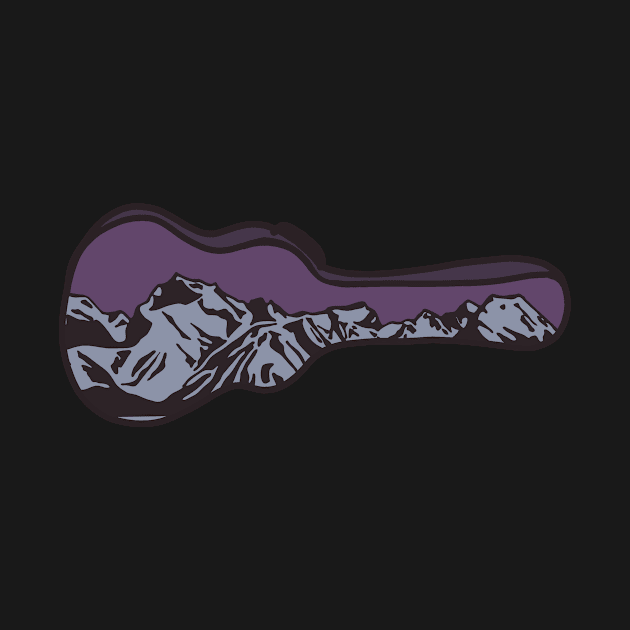 Purple Mountains Guitar Case by theaspenridge