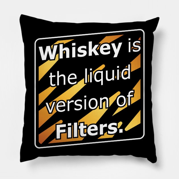 The Will Only Whisky Drinker Pillow by QQdesigns