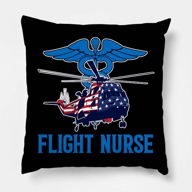 Flight Nurse American Flag Pillow by neonatalnurse