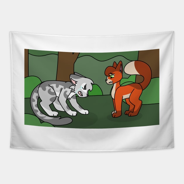 Ashfur and Squirrelflight Tapestry by ceolsonart