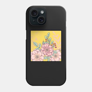 Floral Paradise_Yellow Background Phone Case