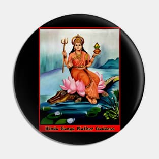 Hindu Goddess Ganga Mather Print Pin