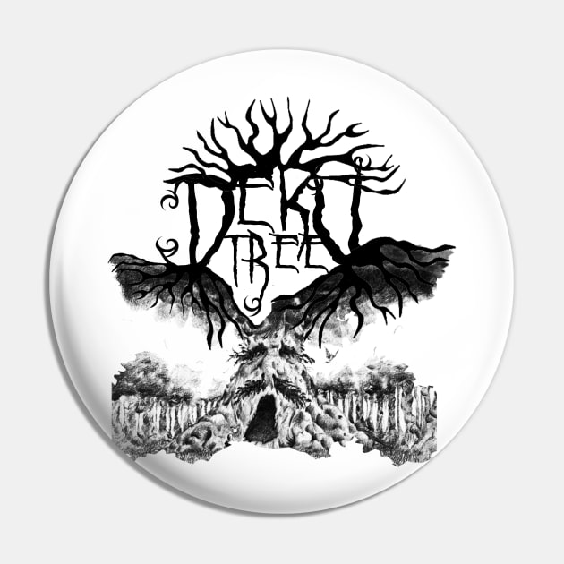 Black Metal Deku Tree Pin by red-leaf