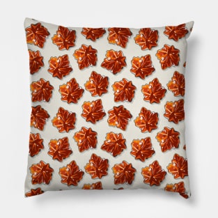 Canadian Maple Syrup Candy Pattern Pillow