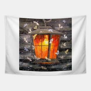 Night lantern and butterfly Tapestry