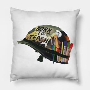 Born to teach Art Pillow