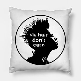 Ski Hair Circle Girl Pillow