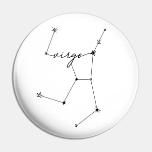 Virgo Constellation Zodiac Drawing Sticker Pin