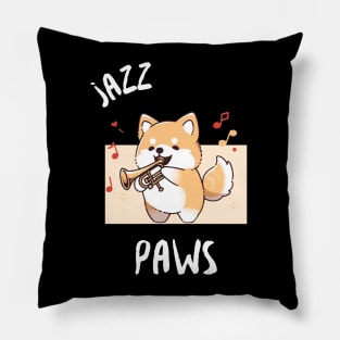 Jazz Paws Shiba Inu Trumpet Pillow
