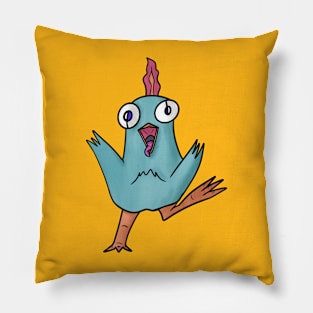 Dancing Chicken Funky Art Pillow