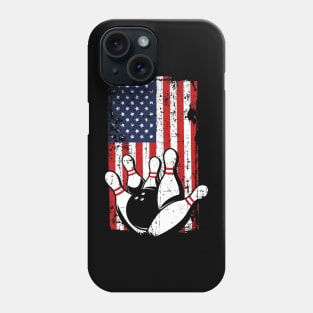 4th Of July American Flag Bowling Pin Strike Teams Premium Phone Case