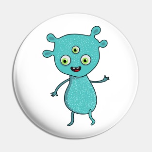 cute cartoon alien Pin