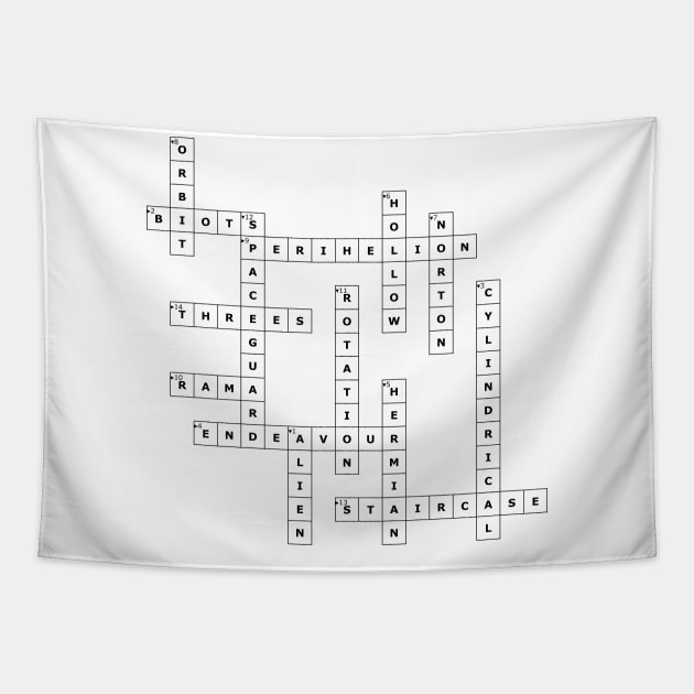 (1972RWR) Crossword pattern with words from a famous 1972 science fiction book. Tapestry by ScienceFictionKirwee