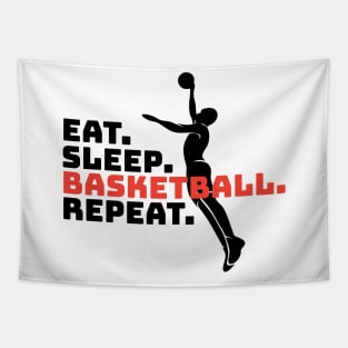 EAT SLEEP BASKETBALL REPEAT Tapestry