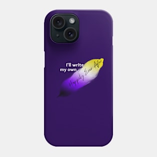 Happily Ever After - Enby Feather (dark) Phone Case