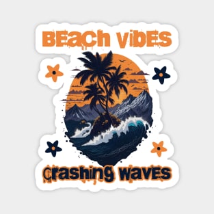 Beach Vibes, Crashing Waves Magnet