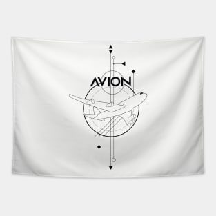 Aviation Aircraft Geometric Plane Tapestry