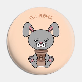 Ew people, cute cat drinking coffee Pin