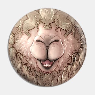 Blonde Alpaca Mask Pin