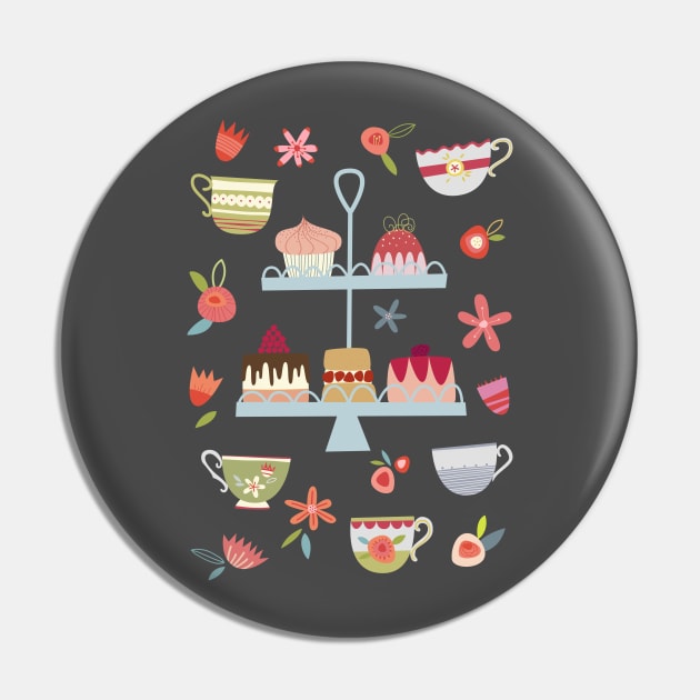 Tea and Cakes Pin by NicSquirrell