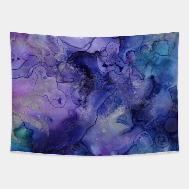 Deep purple blue galaxy space Tapestry by Live Together