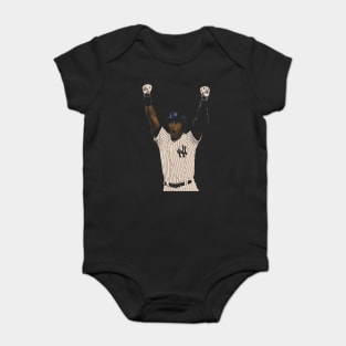 Derek Jeter Baseball White Baby Onesies