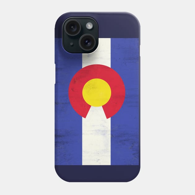 colorado flag  vintage Phone Case by inkzella